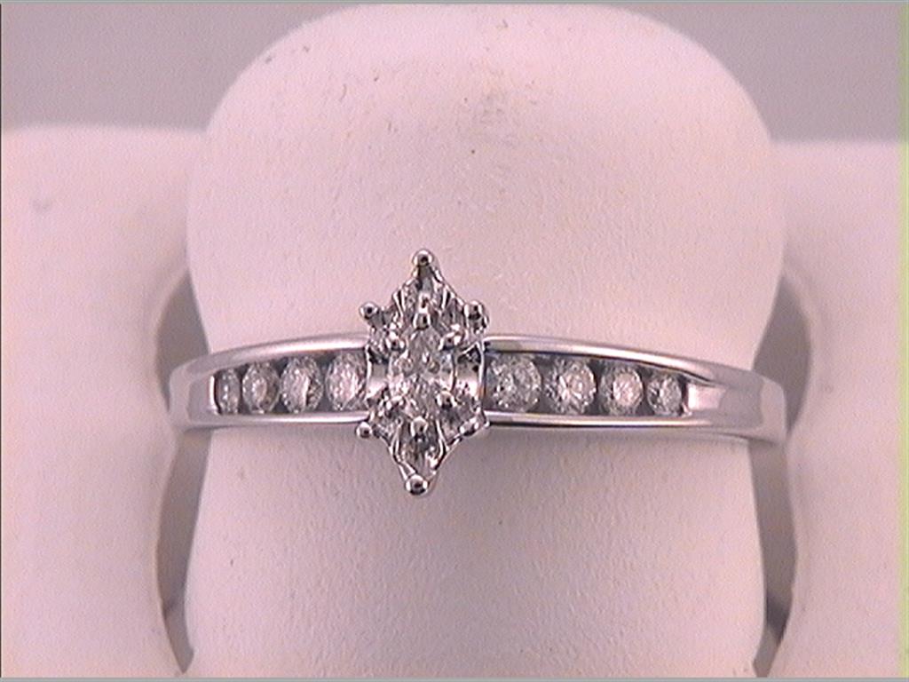 14k White Gold Round Diamond Solitaire Bridal Engagement Ring 1/4 Cttw