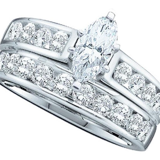 1 1/2CT-Diamond 3/8CT-CMQ BLISS BRIDAL SETS CERTIFIED