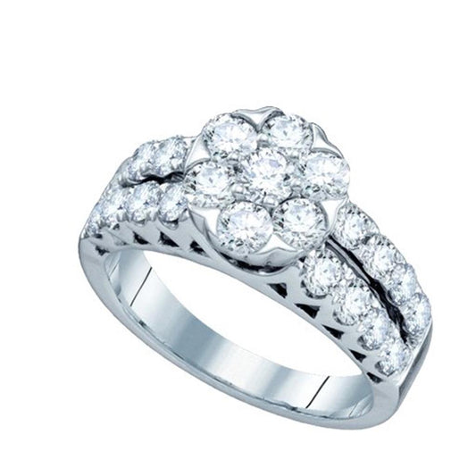 2 CT-Diamond FLOWER FASHION RING