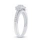 14k White Gold Round Diamond Bridal Wedding Ring Set 1/2 Cttw Size 5