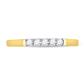 10k Yellow Gold Round Diamond Single Row 5-stone Band Ring 1/6 Cttw