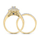 14k Yellow Gold Round Diamond Bridal Wedding Ring Set 1-1/4 Cttw (Certified)