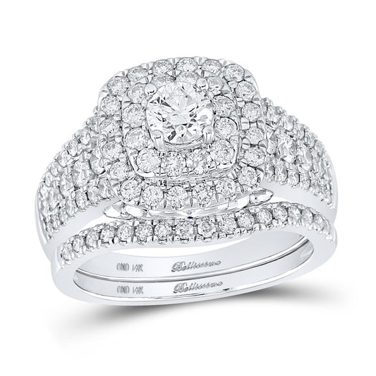 1 1/2CT-Diamond 3/8CT-CRD BELLISSIMO BRIDAL SET CERTIF