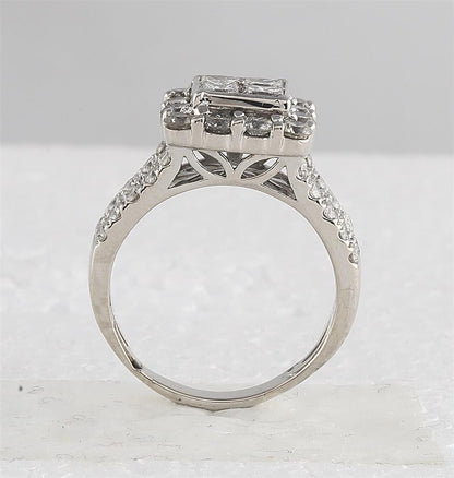 14k White Gold Round Diamond Twist Stackable Band Ring 1/12 Cttw Size 5