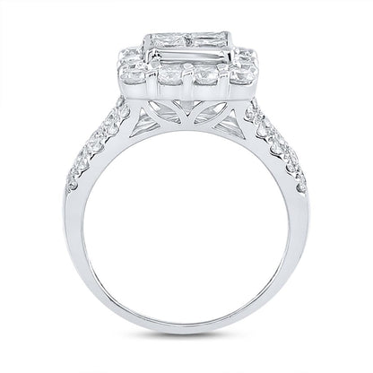 14k White Gold Round Diamond Twist Stackable Band Ring 1/12 Cttw Size 5
