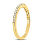 10k Yellow Gold Round Diamond Single Row Stackable Band Ring 1/8 Cttw Size 9