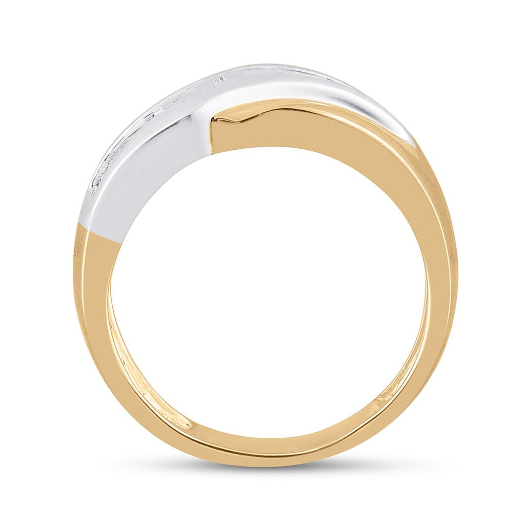 14k Yellow Gold Round Diamond 5-Stone Band Ring 1 Cttw