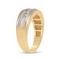 10k Yellow Gold Round Diamond 5-stone Wedding Band Ring 1/4 Cttw