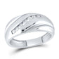 Sterling Silver Round Diamond Band Ring 1/4 Cttw