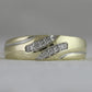 10k Yellow Gold Round Diamond Two-tone Wedding Band Ring 1/8 Cttw