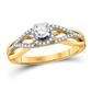 10k Yellow Gold Diamond Bridal Wedding Engagement Anniversary Ring 3/8 Cttw