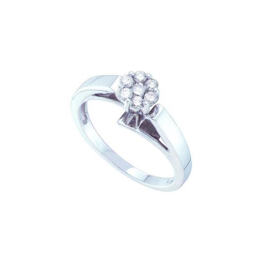 1/4CT-Diamond FLOWER RING