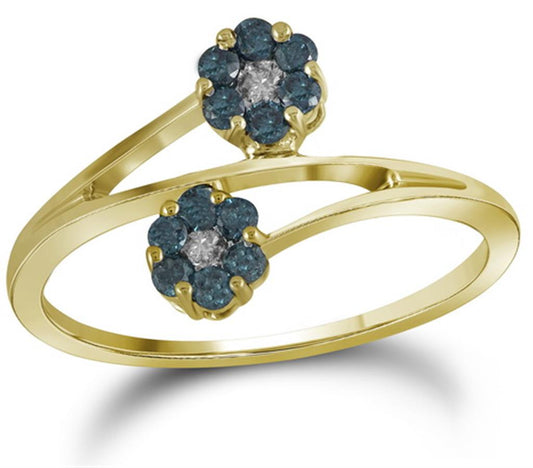 1/4CTW-Diamond FLOWER RING