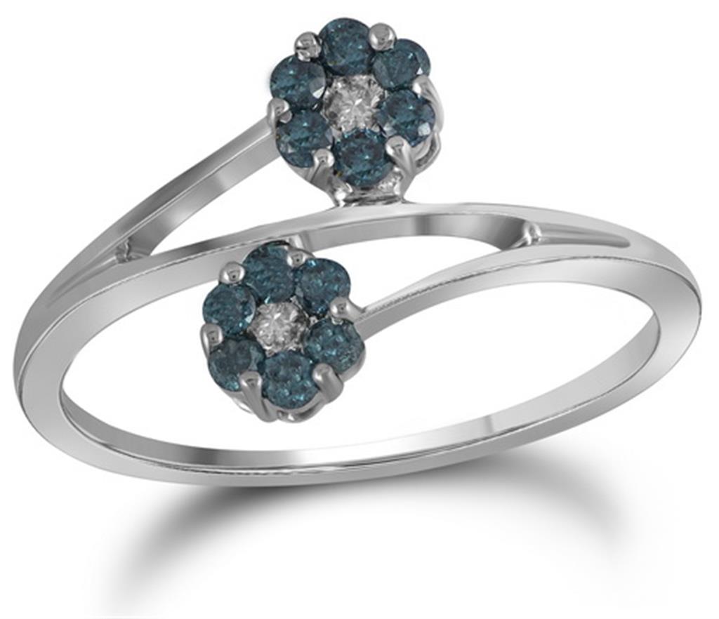 1/4CTW-Diamond FLOWER RING