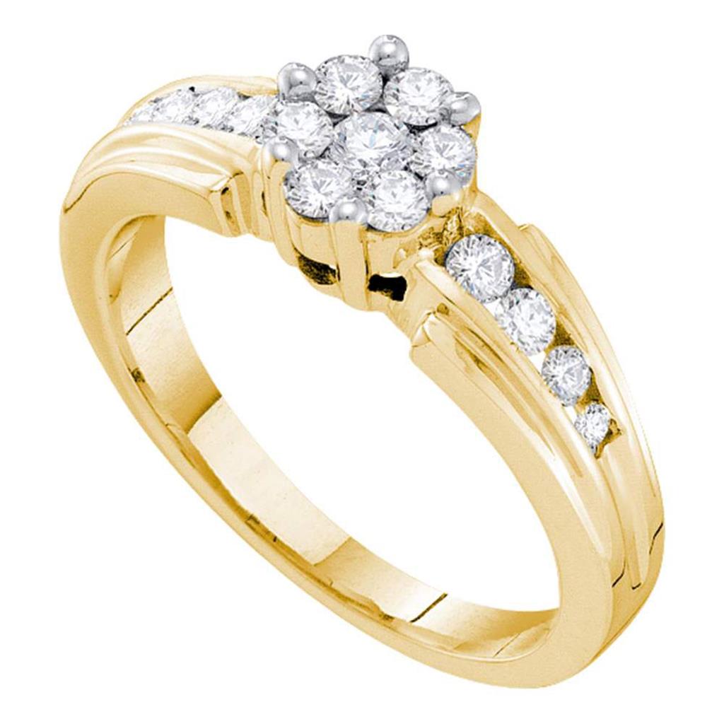 1/2CT-Diamond FLOWER RING