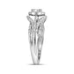 14k White Gold Diamond Bridal Engagement Ring 1/3 Cttw