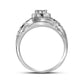 14k White Gold Diamond Bridal Engagement Ring 1/3 Cttw