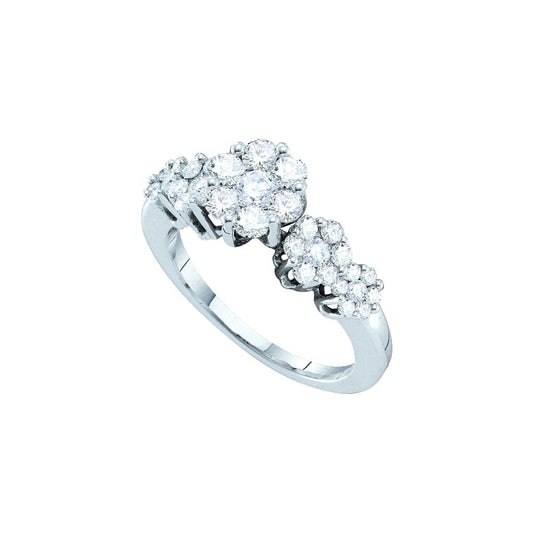 1 CT-Diamond FLOWER RING