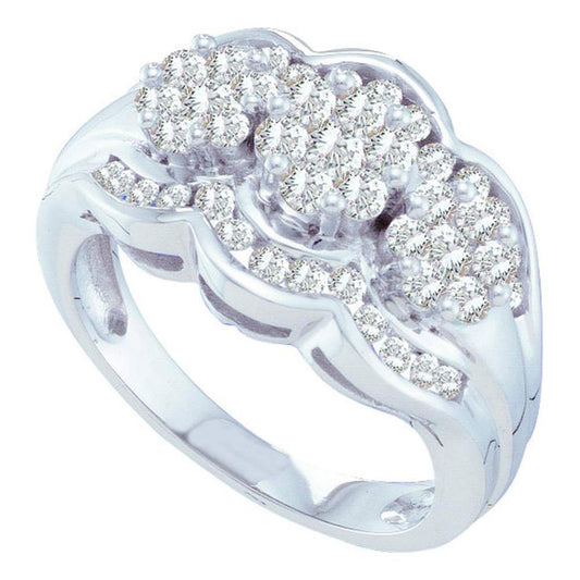 1 CT-Diamond FLOWER RING