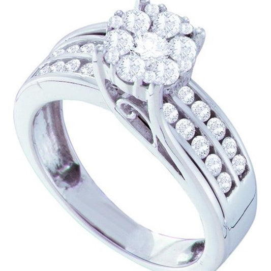 1 CT-Diamond FLOWER RING