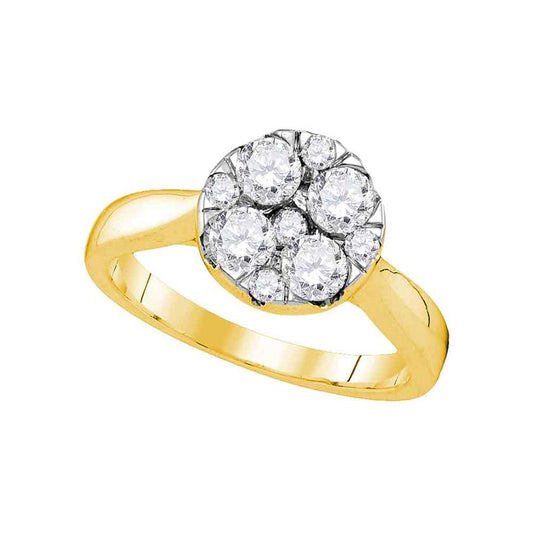 14k Yellow Gold Diamond Bridal Engagement Ring 1 Cttw