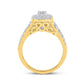 14k Yellow Gold Round Diamond Bridal Wedding Ring Set 1 Cttw (Certified)