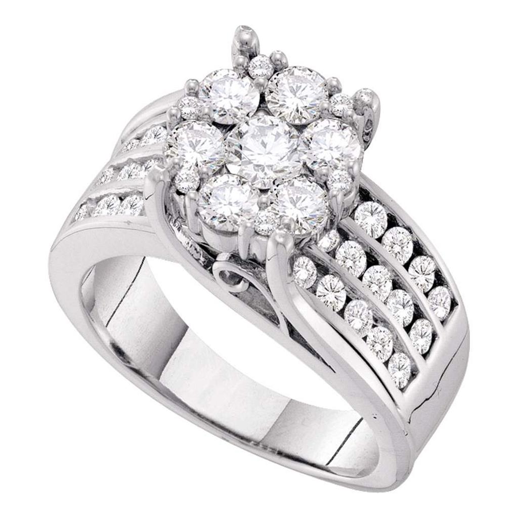 2.0CT-Diamond FLOWER RING