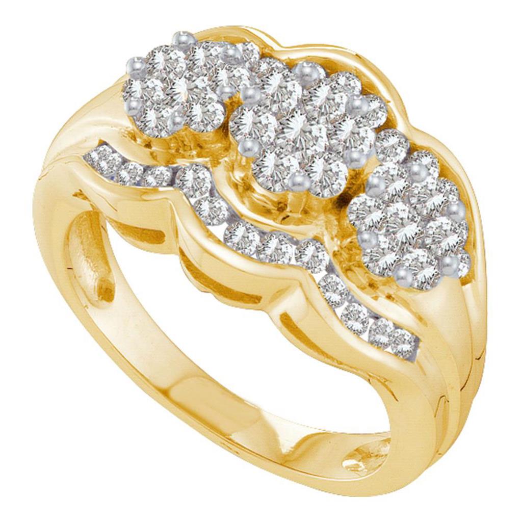 3  CT-Diamond FLOWER RING