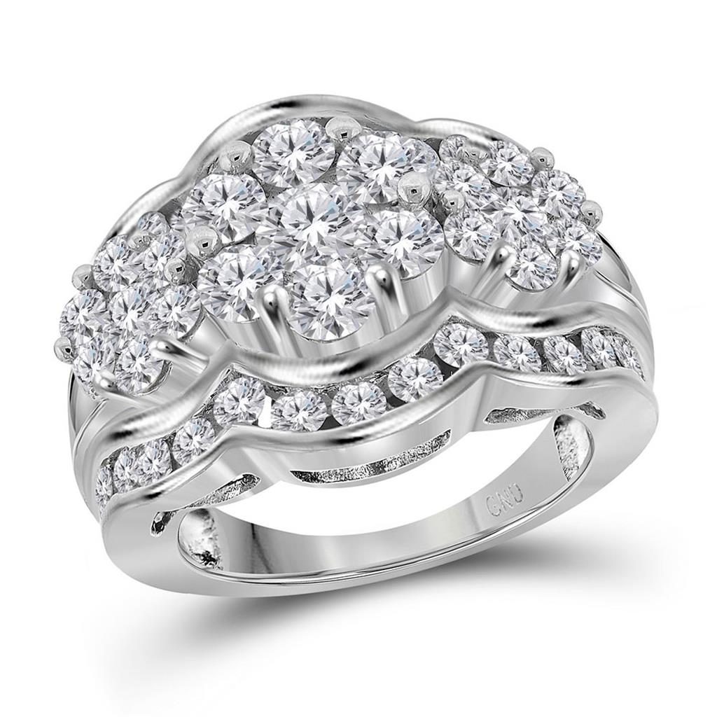 3  CT-Diamond FLOWER RING