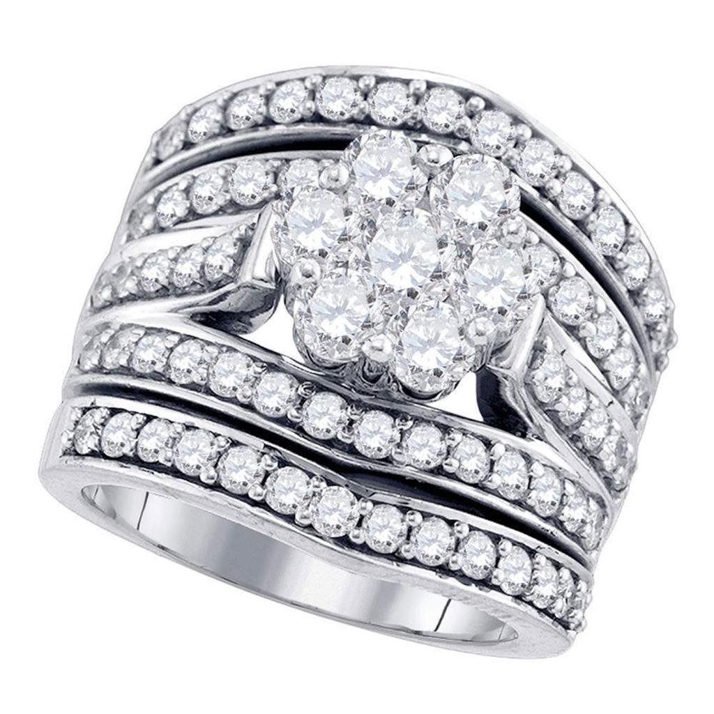3  CT-Diamond FLOWER RING