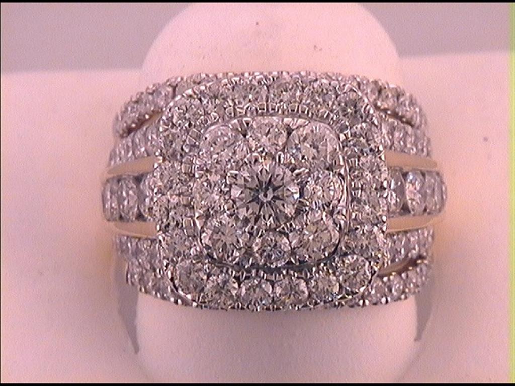 14k Yellow Gold Round Diamond Bridal Wedding Ring Set 4 Cttw (Certified)