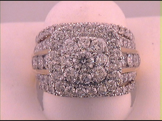 14k Yellow Gold Round Diamond Bridal Wedding Ring Set 4 Cttw (Certified)