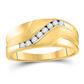 10k Yellow Gold Round Diamond Wedding Band Ring 1/4 Cttw
