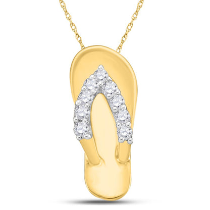 1/6CT-Diamond SHOE PENDANT