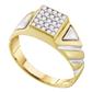 10k Yellow Gold 1/4CT-Diamond FASHION MENS RING