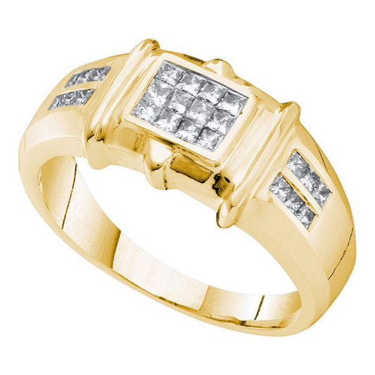 1/2CT-Diamond INVISIBLE MENS BAND