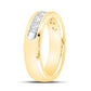 14k Yellow Gold Round Diamond Wedding Anniversary Band 1 Cttw