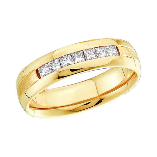 1/2CT-Diamond MACHINE-SET MENS BAND