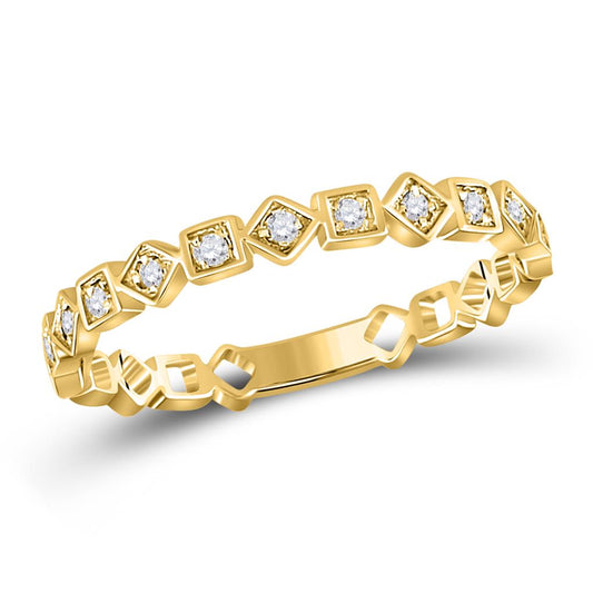 1/10CTW-Diamond STACKABLE BAND-S6