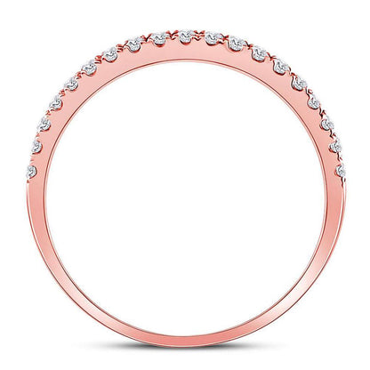 14k Rose Gold Round Diamond Square Bridal Wedding Ring Set 2 Cttw
