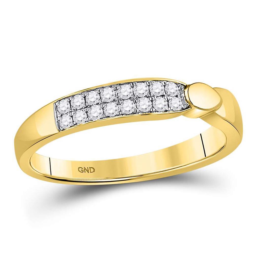 14k Yellow Gold Round Diamond Solitaire Matching Wedding Ring Set 1 Cttw