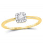 10kt Yellow Gold Round Diamond Solitaire Stackable Band Ring 1/5 Cttw