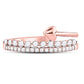 14k Rose Gold Round Diamond Fashion Heart Ring 3/8 Cttw