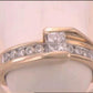 14k Yellow Gold Princess Diamond Band Ring 1/2 Cttw