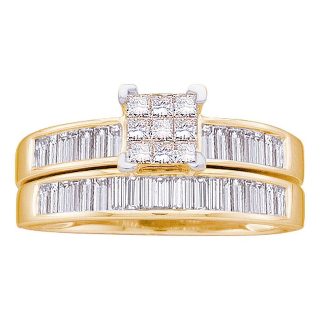 1 CT-Diamond INVISIBLE BRIDAL SET
