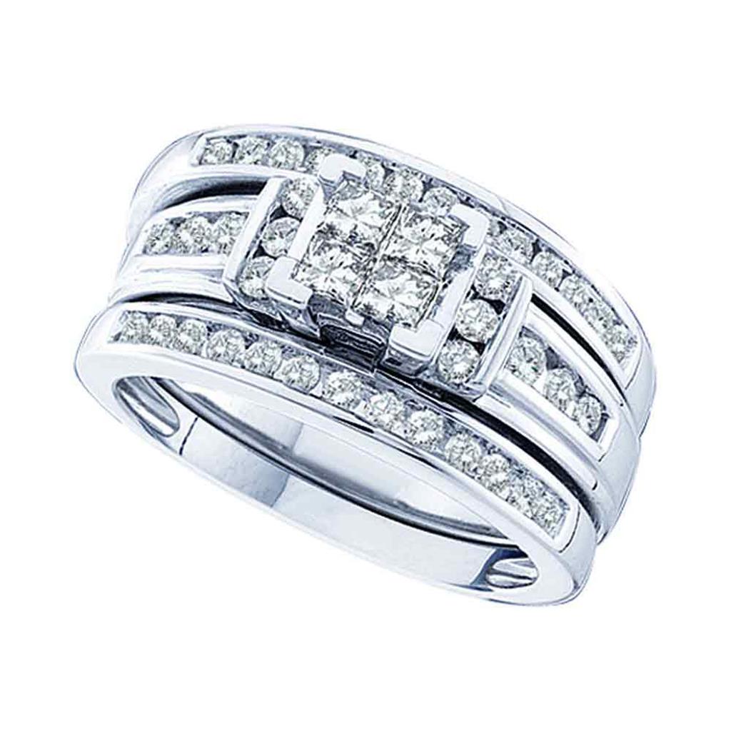 1 CT-Diamond INVISIBLE BRIDAL SET