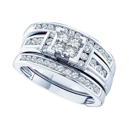 1 CT-Diamond INVISIBLE BRIDAL SET