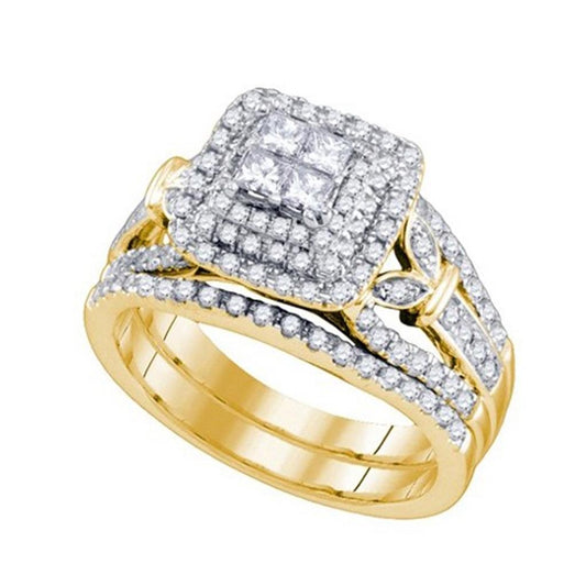 1 CT-Diamond INVISIBLE BRIDAL SET