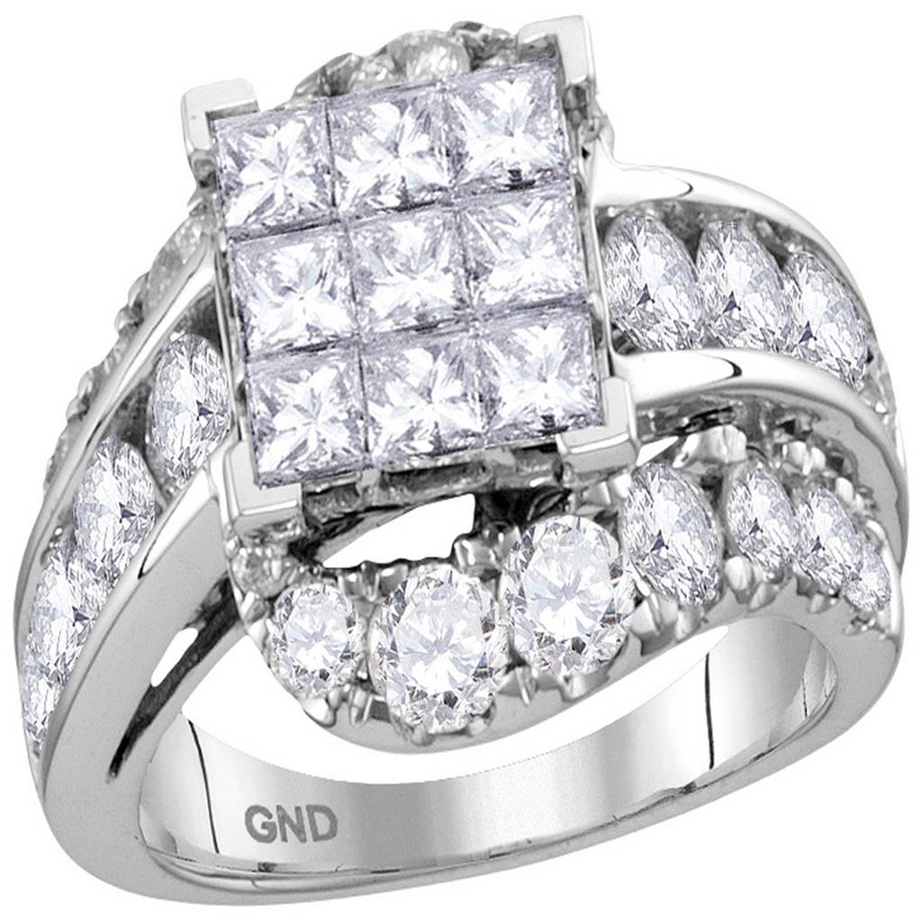 4CTW-Diamond INVISIBLE BRIDAL RING