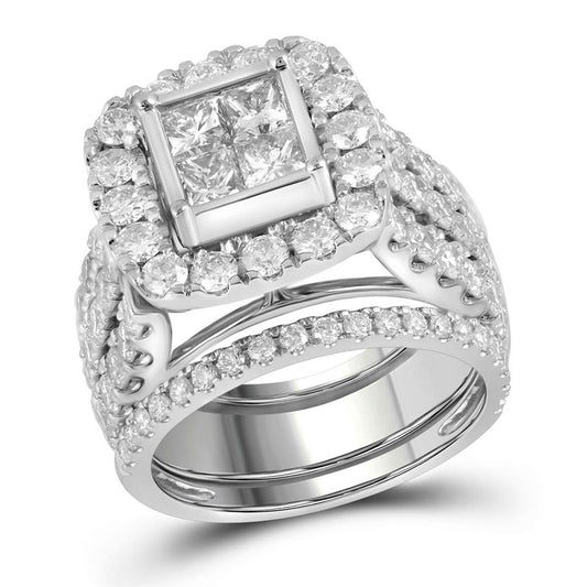 4 CTW-Diamond INVISIBLE BRIDAL RING
